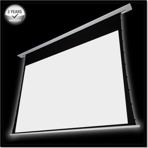 THLX-1 16:9 HDTV Built-in Electric ceiling recessed projector screen-Cinema white 1.3gain