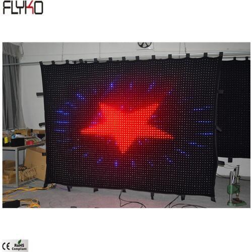 Amazing visual effect P35mm 2x3m soft flexible led curtain fashion show decoration led display