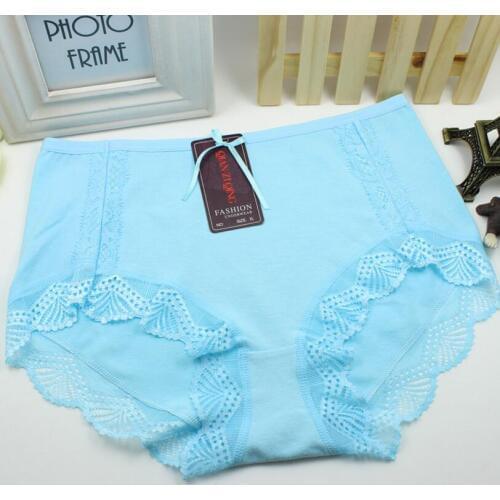 L-3XL! low-Rise womens sexy lace lady panties cotton breathable panty Hollow briefs Plus Size girl underwear