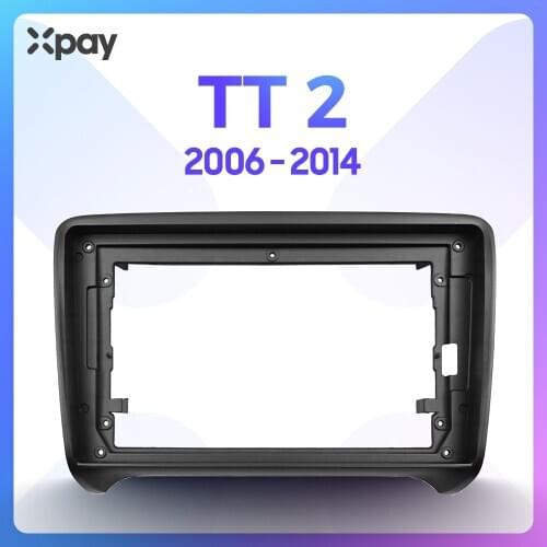 XPAY 9 inch 2din car dashboard frame CD DVD GPS car radio stereo trim kit audio panel for Audi TT 2 2006-2014 Frame