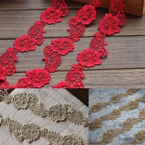 1.575inch 4cm wide-5yards/lot Diy Craft Water Soluble Lace Trim Venise Embroidered LaceTrim