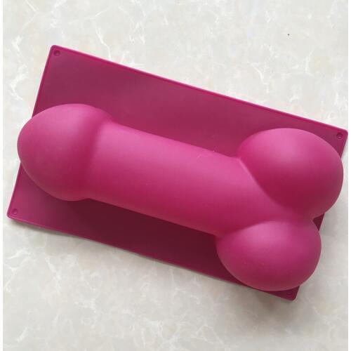 1PC Sexy Penis Silicone Mold Fondant Gum Paste Chocolate Ice Cake Baking Moulds Silicone Cake Decorating Molds QA 019