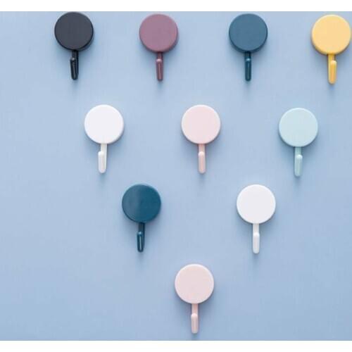10Pcs Self Adhesive Hook Strong Sticky Stick on Wall Hanger Kitchen Bathroom use