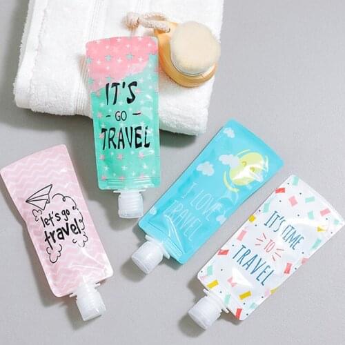 100ml Empty Liquid Dispensing Bag Shampoo Storage Bag Colorful Lotion Packing Bottles Squeeze Travel Portable Makeup Containers