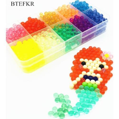 15 Colors 100PCS/Bag Crystal Beads Toys for Children Educational Toys Water Sticky Beads Puzzle 3D Juegos Didacticos Infantiles