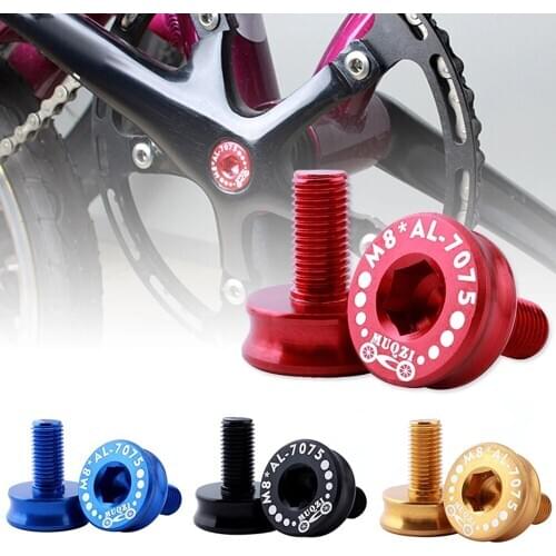 2Pcs Bicycle Square Bottom Bracket Screw MTB Road Bike M8 Crankset Crank Arm Fixing Bolts 7075 Aluminum Alloy Screw