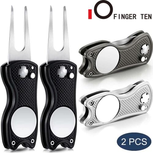Finger Ten Repair Golf Divot Tool Pitch Putting Green Fork U Shape Groove Cleaner Driving Range Accessories 1 Pc Drop Shipping