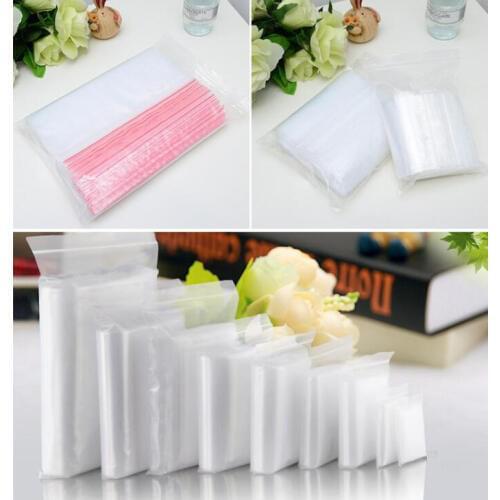 200pcs/lot 12x17cm/17x25cm/22x32cm/30x40cm Transparent self sealing Herbal tea bag Snacks Biscuit nut candy package gift bag