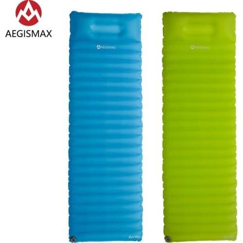 Aegismax Inflatable Nylon Air Mattress Sleeping Pad Tent Mat Ultralight Portable For Envelope Sleeping Bag Camping Hiking