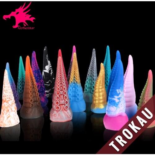 Nothosaur Large Anal Sex Toys Butt animal Octopus Tentacles fantasy Dildo Massage For Men and women Big Anal Beads