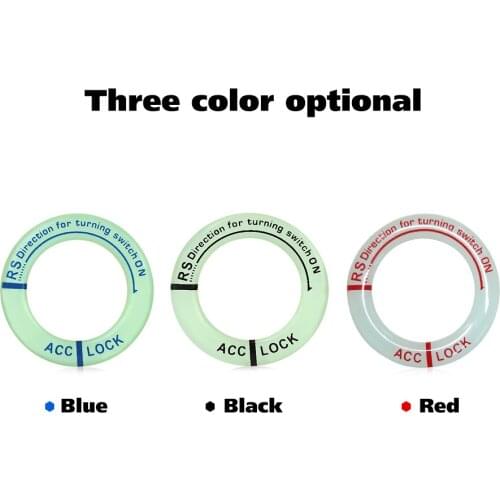 Car Accessories Ignition Switch Cover Luminous Key Ring Hole Cover Sticker