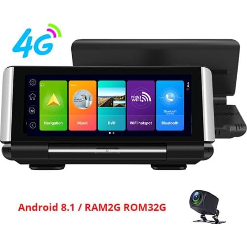 7 Inch 4G Android 8.1 Car DVR GPS 2G RAM+16G ROM FHD 1080P video recorder Dual Lens Dashboard Camera WiFi App remote Monitoring