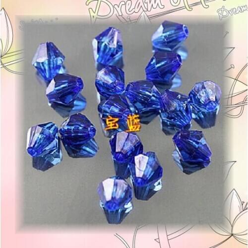 Free Shiping 6mm 8mm Sapphire Colour Bicone Crystal Beads ,Loose Beads Jewelry Making ,Hanging Curtain Decoration