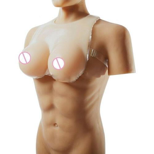 Rhinestone Bra 5000g Realistic Silicone Breast Forms Fake Boob With Shoulder Straps For Fake Breast