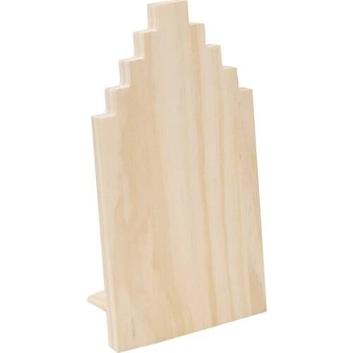 Wood Jewelry Display Stand Necklace Holder Pendant Long Chain Hanging Organizer Board Necklace Jewelry Display Stand