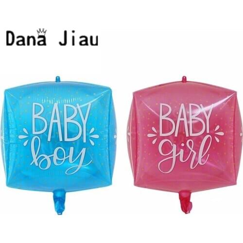 Dana jiau 18inch NEW pink BABY GIRL blue BABY BOY foil balloon 1 years old HAPPY BIRTHDAY party decoration baby shower air ball
