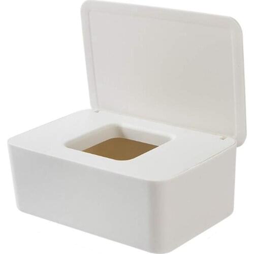 Diaper Wipes Dispenser Wipes Holder, Wipes Tissue Case Keeps Wipes Fresh Tissue Wipes Container with Lid