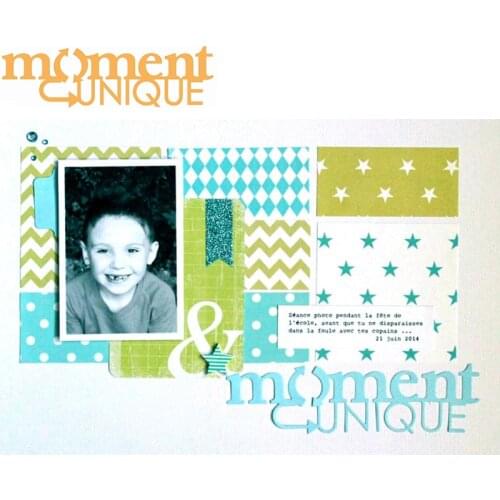 Elegant English Word MOMENT UNIQUE Share Great Moments Metal Cutting Dies For DIY Scrapbooking Album Paper Card New Design Craft