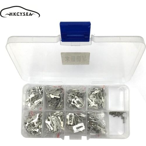 HKCYSEA Car Repair Accessories Brass HON66 Car Lock Reed Plate For Honda Auto key Kit Total 340PCS(8 Models )