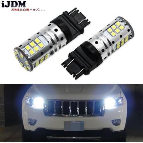 IJDM 3157 LED 6000K White 32SMD 3357 3457 4114 T25 LED Bulbs For Daytime Running Lights, DRL For 2011 and up Jeep Grand Cherokee