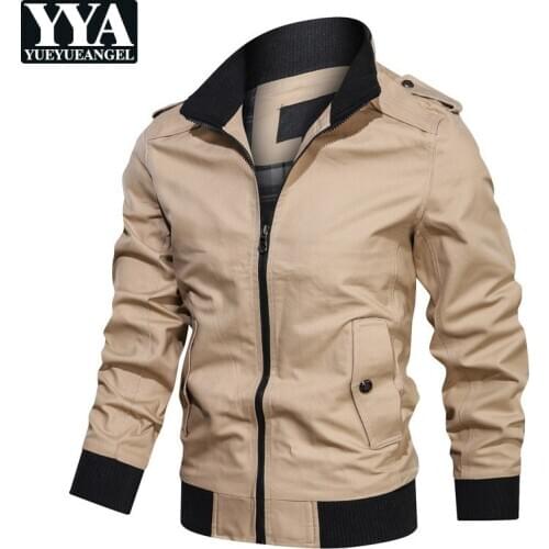 Casual Mens Bomber Jacket Military Spring Autumn Men Coat Outwear 2020 Stand Collar Jacket Mens Slim Fit Baseball Coats 4XL