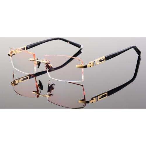 Titanium glasses, rimless prescription glasses myopia male models with myopia hyperopia, free shipping 68