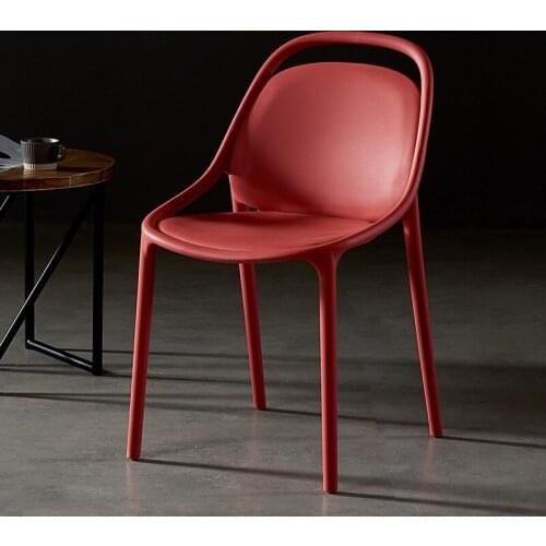 Nordic Dining Chairs Fashion Modern Chair Simple Thick Plastic Chair Home Negotiation Desk Chair Lazy Backrest Restaurant Chair