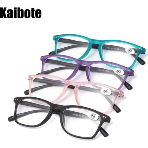 Kaibote Super Valued Pack 4 Pairs Fashion Rectangle Reading Glasses for Men Women High Quality Presbyopia Eyeglasses Male Female