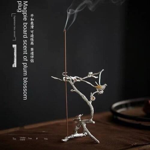 Tin Handmade Branches Incense Holder Japanese Tea Ornaments Joss-Stick Tea Ceremony Zen Tea Utensils Home Decor Incense Burner