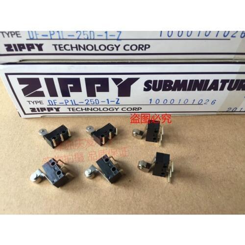 Original new 100% import DF-P1L-25D-1-Z mouse micro switch key switch 3pin bending foot belt roller