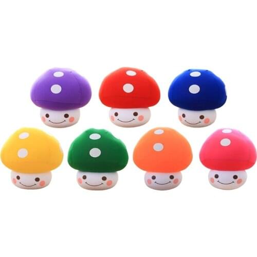 Plush Stuffed Doll Soft Cotton Toy Mushroom Party Gift Decorated Throw Pillow