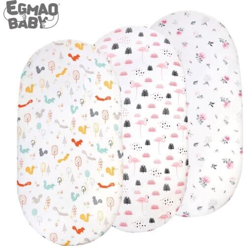 Universal Bassinet Sheets for Boys & Girls, 100% Breathable Cotton Crib Fitted Sheet Newborn Changing Pad Covers 89*44cm