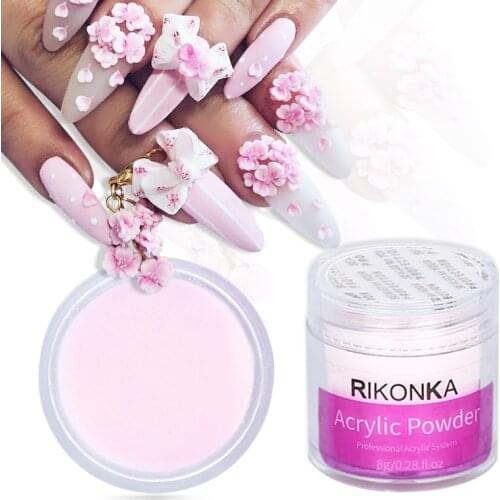 RIKONKA Nail Acrylic Powder Manicure Nail Polish Crystal Powder 3D Nail Art Tips Set Professional Nail Accessories Kit