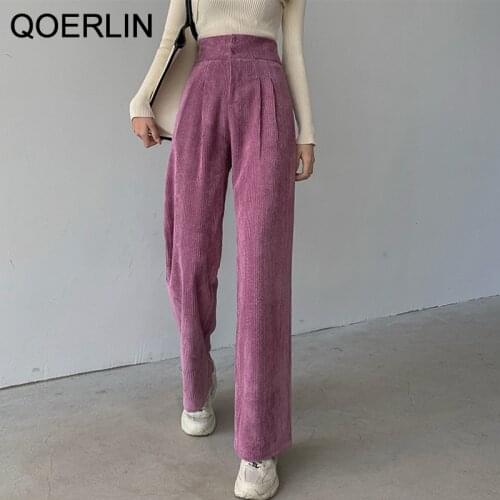 Женские вельветовые брюки QoerliN China At AliExpress