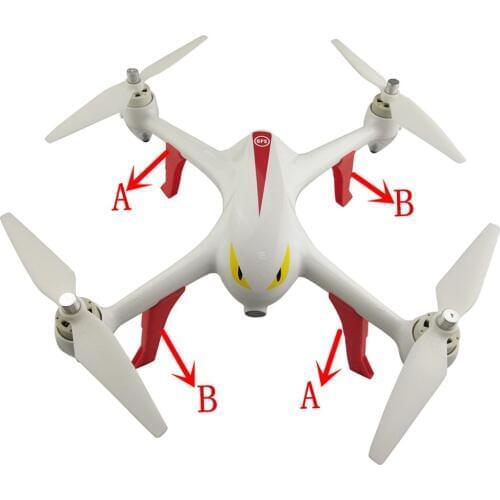New 4 Pieces Plastic RC Drone Aircraft Landing Gear Undercarriage Protection Set for MJX B2C B2W Bugs 2 Spare Parts Replacement