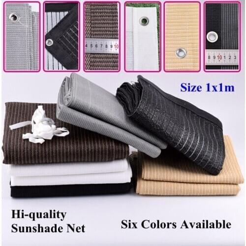 1x1m Anti-UV HDPE Sun Shading Net Balcony Fence Safety Net Shading Net Outdoor Awning Canopy Sail Succulent Plant Cover Shelter