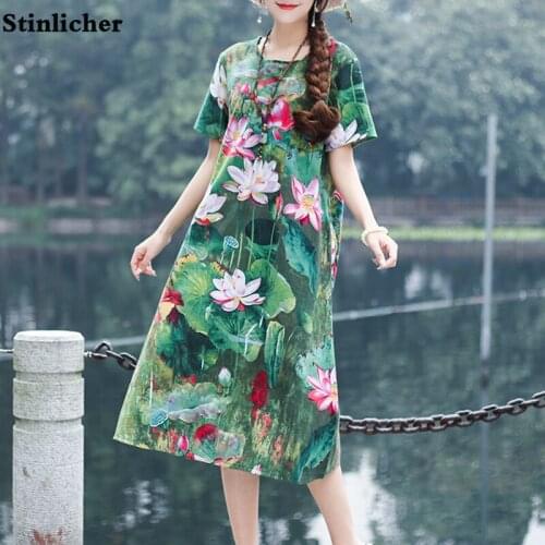 Льняные летние платья Stinlicher China At AliExpress