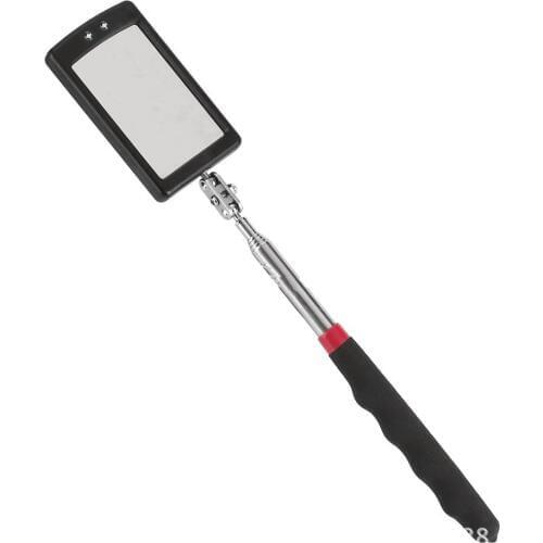 LED Lighted Vehicle Inspection Mirror Flexible Adjustable Telescoping Mirrors 360 Degree Swivel Extend Car Hand Tools