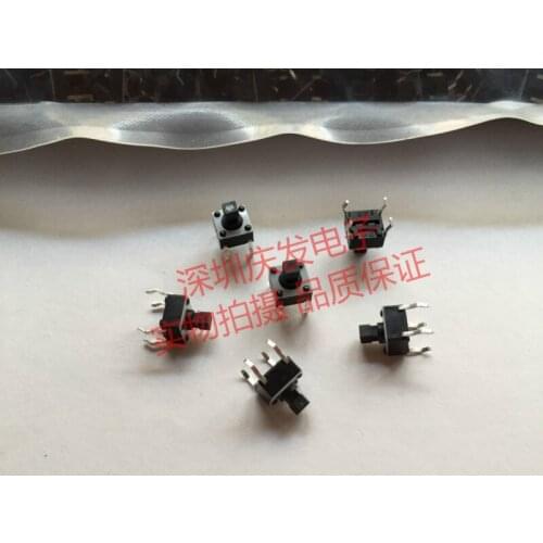 Quality Taiwan Tact switch 6*6*7.3 Line 4 feet Square head Micro move Copper feet High quality horizontal