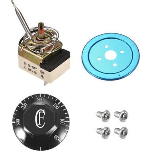 Electric Oven Thermostat, Adjustable Temperature Controller, 50-300C 16A 3 Pin