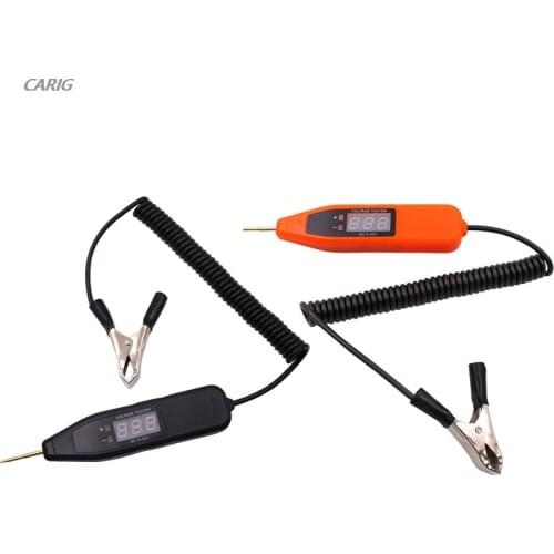 12V/24V Car Voltage Tester Digital Display Electric Voltage Power Test Pen Probe Detector Non-Contact Tester Accessory LED Light