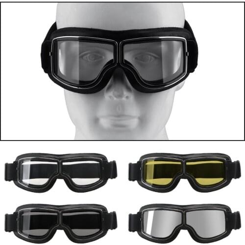 Vintage Motorcycle Goggles Windproof Protective Gears Motorbike Glasses Steampunk Helmet Goggles Motocross Eyewear Mask