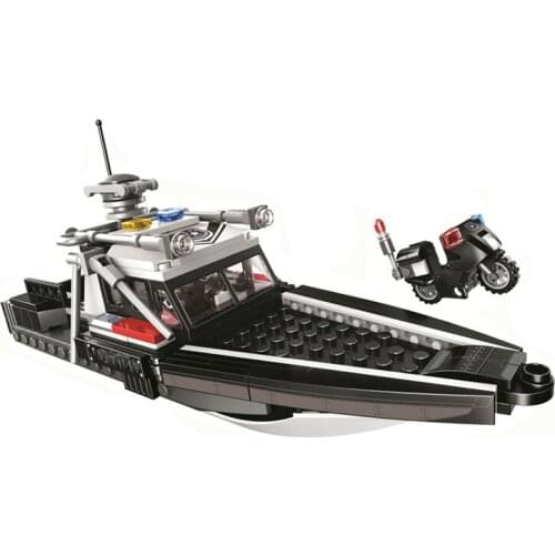 Military Series Special Forces Sea Assault Speedboat DIY Accessories Building Blocks Bricks Toys Gifts