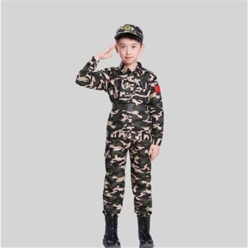Military Tactical Uniform Combat Army Clothes Child Camouflage Special Forces Soldier Training Militar Wear Clothing Pant Set