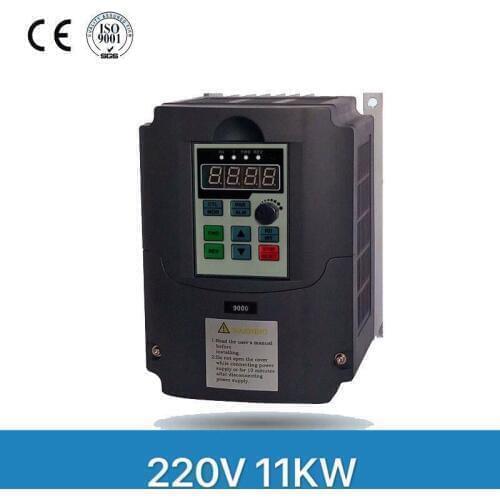 11KW VFD Input 220V 1ph to Output 380V 3ph High Performance AC to AC Variable Frequency Inverter 220vboots380v