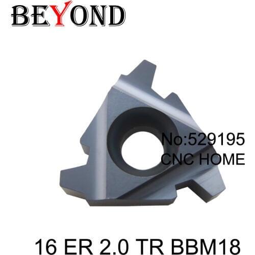 16 ER 2.0 TR BBM18, Iso Metric Full Profile Carbide Threading Inserts Tungsten Carbide Threading Tool Threading Inserts