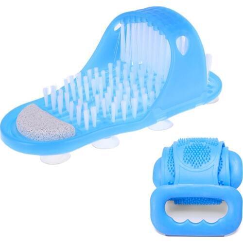 2pcs Silicone Brushes Bath Towels Shower Feet Massage Slippers Bath Shoes Brush Pumice Stone Foot Scrubber Spa Shower Foot Care