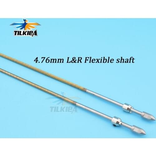 4.76mm 3/16'' Flexible Shaft Positive/Reverse Length 400mm / 520mm Flex Cable With Drive Dog Prop Nut For RC Electric Boat