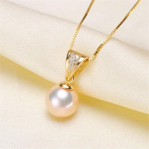 925 Silver Half Hole Eye Pins Beads End Caps Top Drilled Pendant Bails Connector For DIY Jewelry Accessories No Pearl No Chain