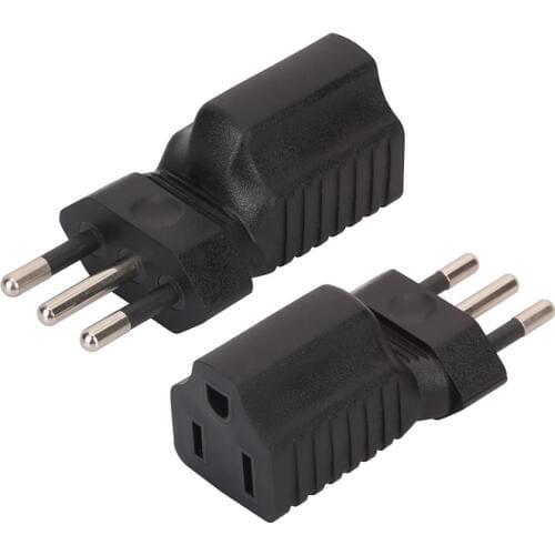 Italy-5-15R AC Power Adapter Italy To Nema US 5-15R Wire Connector Converter Male To Female Socket Conversion Plug
